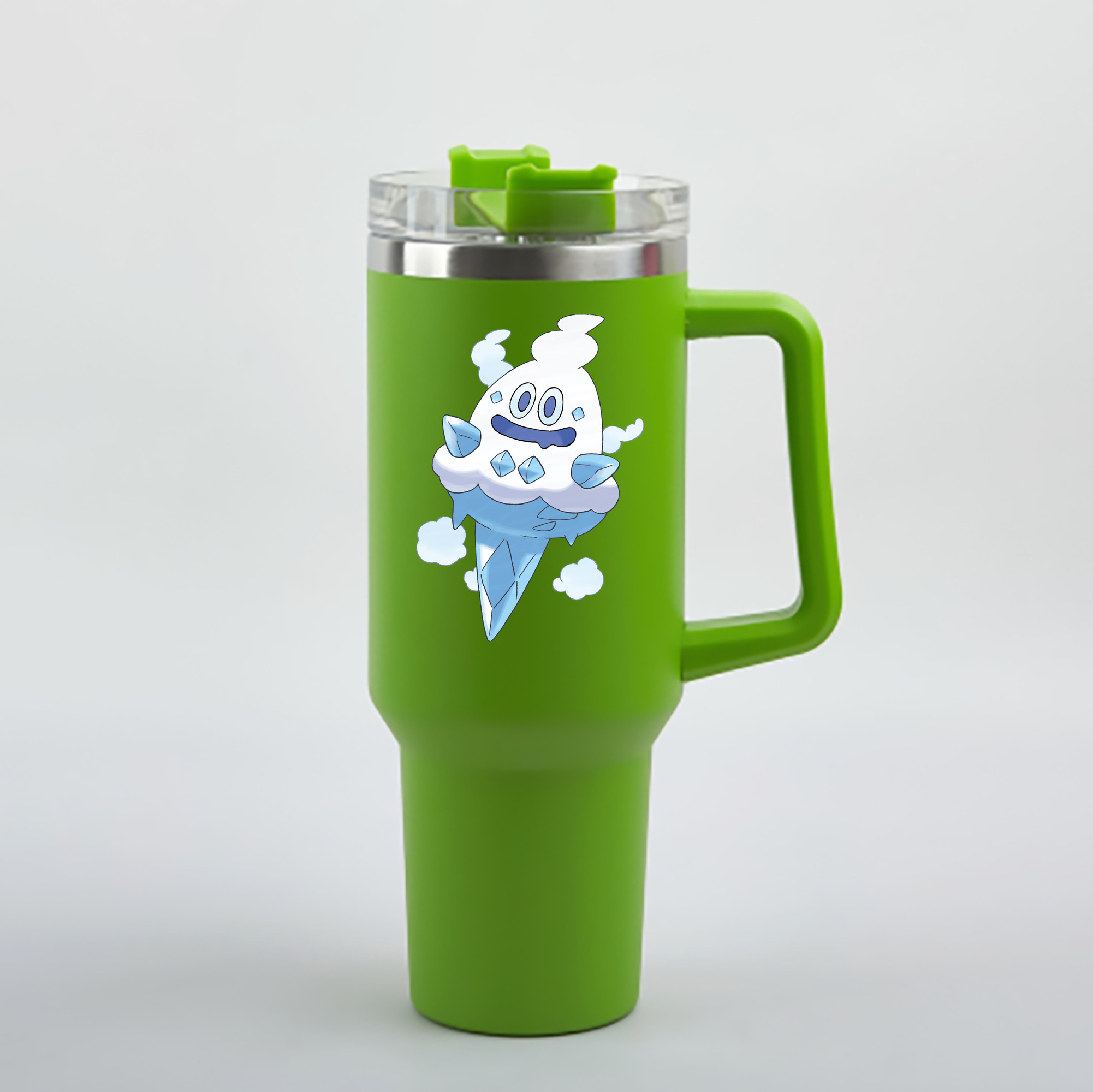（画像用） ポケットモンスター Pokémon 1200mL車用タンブラー - クリスタルステッカー（プラスチックストロー付き）